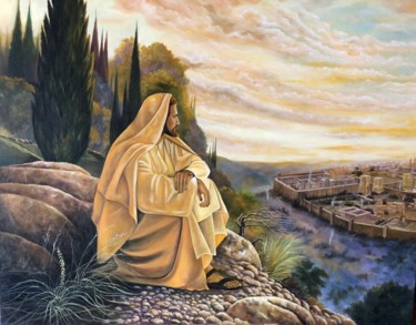 Pittura intitolato "Jesus ( copy )" da Luciano Fernandes, Opera d'arte originale, Olio
