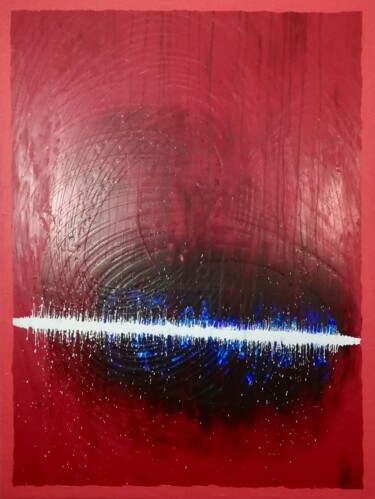 Painting titled "Rings and fireworks…" by Lfo - Adrien Pujolle, Original Artwork, Acrylic Mounted on Wood Stretcher frame