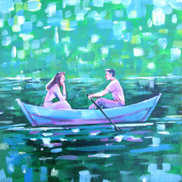 Painting titled "Summer Romance" by Galina Lyutaeva, Original Artwork, Acrylic