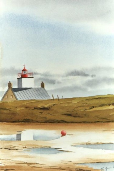 Painting titled "Le phare de la Poin…" by Laurent Girard, Original Artwork