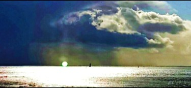 Photographie intitulée "Soleil vert" par Karl Lhériteau, Œuvre d'art originale, Photographie manipulée