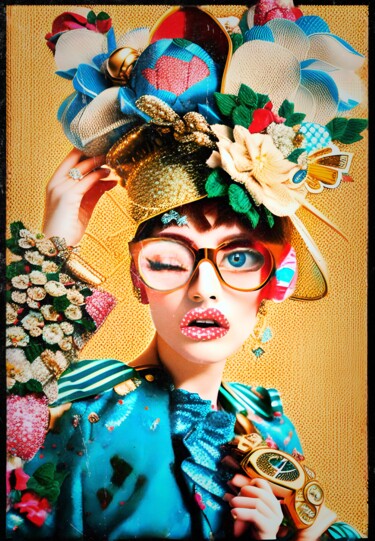 Arte digitale intitolato "Fashionista" da Lhmixarts, Opera d'arte originale, Collage digitale