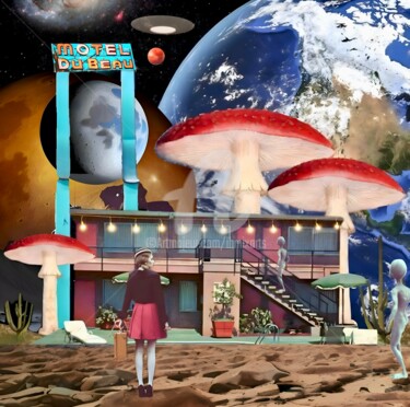 Цифровое искусство под названием "Galactica" - Lhmixarts, Подлинное произведение искусства, Цифровой коллаж