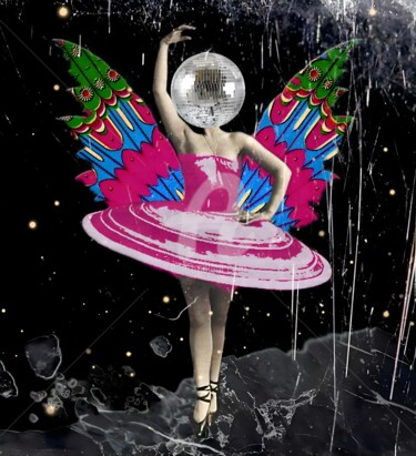 Digital Arts titled "L’envol d’une balle…" by Lhmixarts, Original Artwork, Digital Collage