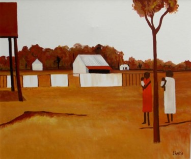 Peinture intitulée "outback" par Bernard L'Hostis, Œuvre d'art originale