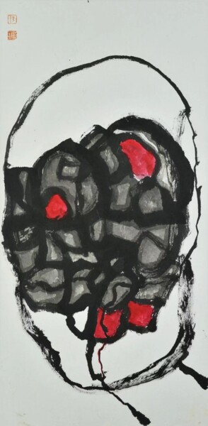 Картина под названием "《暗夜》（“Dark Night”）" - Li Chen, Подлинное произведение искусства, Акварель