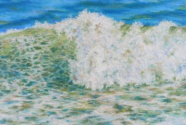 Painting titled "Seascape" by Li, Original Artwork, Pastel