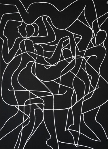 Картина под названием "Polyphonic dance" - Lia Chechelashvili, Подлинное произведение искусства, Акрил