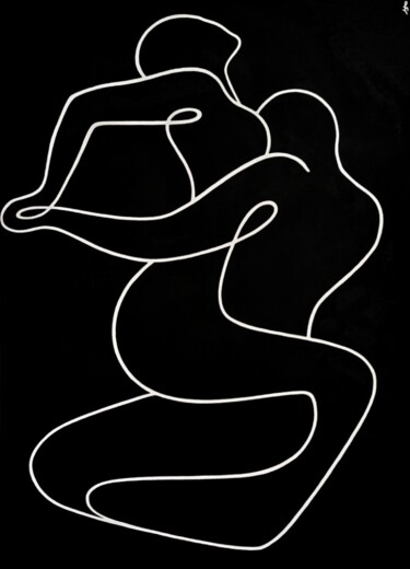 Картина под названием "Tango" - Lia Chechelashvili, Подлинное произведение искусства, Акрил