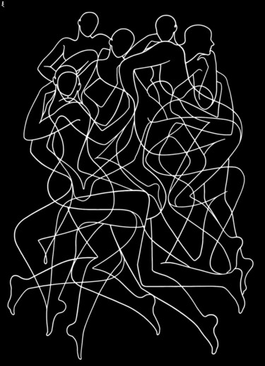 绘画 标题为“Multitude” 由Lia Chechelashvili, 原创艺术品, 标记