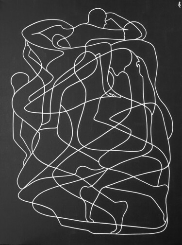 Рисунок под названием "Scherzo" - Lia Chechelashvili, Подлинное произведение искусства, Акрил Установлен на Деревянная рама…