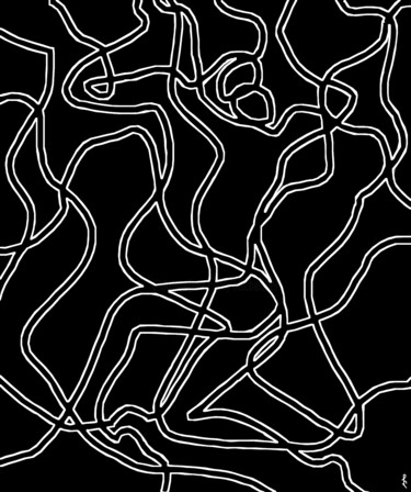 Digital Arts με τίτλο "Dancing lines" από Lia Chechelashvili, Αυθεντικά έργα τέχνης, 2D ψηφιακή εργασία