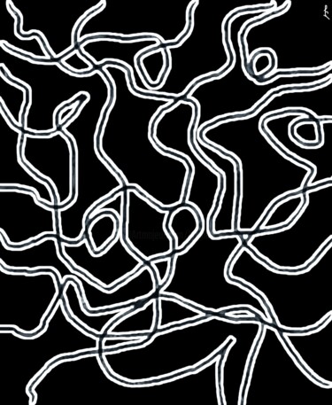 Digitale Kunst mit dem Titel "Bold dance (black&w…" von Lia Chechelashvili, Original-Kunstwerk, 2D digitale Arbeit