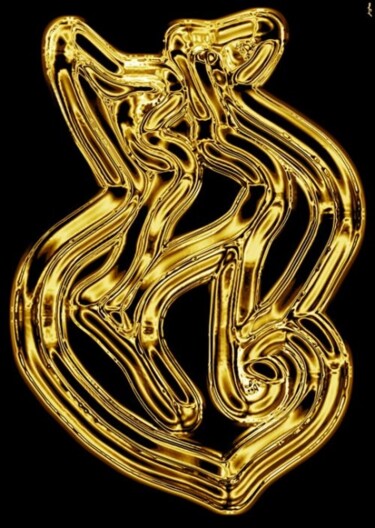 Digital Arts titled "Two golden graces" by Lia Chechelashvili, Original Artwork, Other