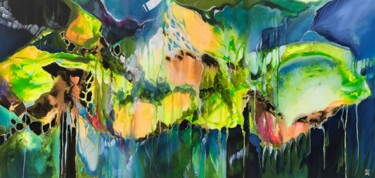 Картина под названием "Exogenesis" - Lia Lemberg, Подлинное произведение искусства, Акрил Установлен на Деревянная рама для…