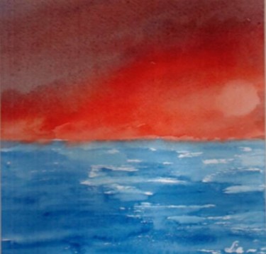 Pintura titulada "mar i cel" por Angel Iglesias, Obra de arte original