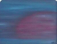Pintura titulada "cielo azulgrana" por Angel Iglesias, Obra de arte original
