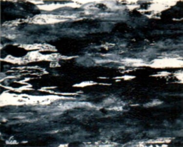 Pintura titulada "mar negro" por Angel Iglesias, Obra de arte original