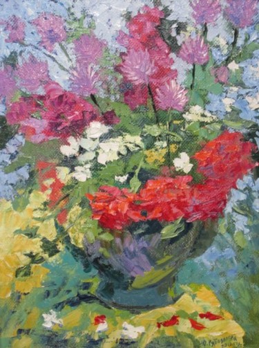 绘画 标题为“"Летние цветы"” 由Ляхова, 原创艺术品