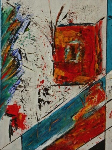 Картина под названием "Turquoise 158" - Liam G Déziel, Подлинное произведение искусства, Масло