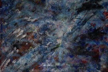 Peinture intitulée "Bleu" par Liam G Déziel, Œuvre d'art originale, Huile