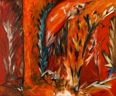 Peinture intitulée "L'envole / 54" par Liam G Déziel, Œuvre d'art originale, Huile