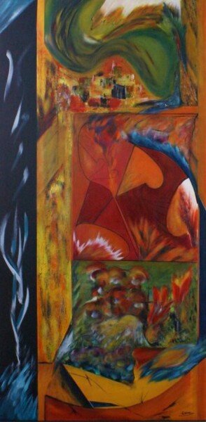 Картина под названием "Naja 142" - Liam G Déziel, Подлинное произведение искусства, Масло