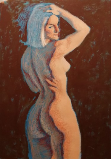 Painting titled "Young Woman In Warm…" by Liam Ryan, Original Artwork, Acrylic