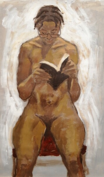 Schilderij getiteld "Nude Portrait Of Yo…" door Liam Ryan, Origineel Kunstwerk, Acryl
