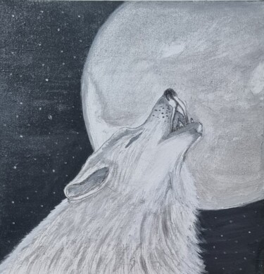 제목이 "Волк"인 미술작품 Liana Asadchina로, 원작, 아크릴