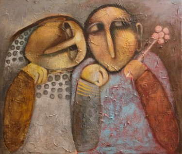 Картина под названием "Romantic day (Acryl…" - Liana Asatryan, Подлинное произведение искусства, Акрил Установлен на Деревян…