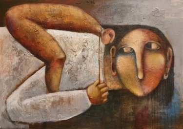 Painting titled "The marionette of m…" by Liana Asatryan, Original Artwork, Acrylic Mounted on Wood Stretcher frame