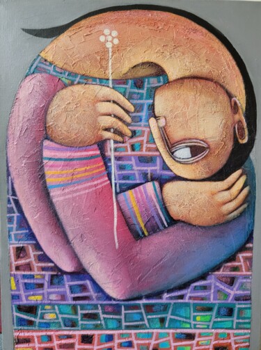Pintura titulada "The Solitude Embrace" por Liana Asatryan, Obra de arte original, Oleo Montado en Bastidor de camilla de ma…