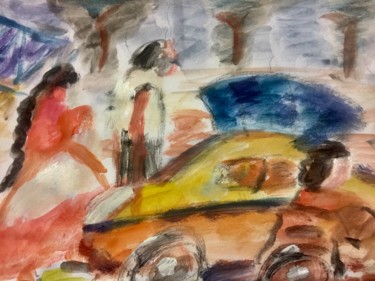 Painting titled "TAXI" by Liana Branzas, Original Artwork