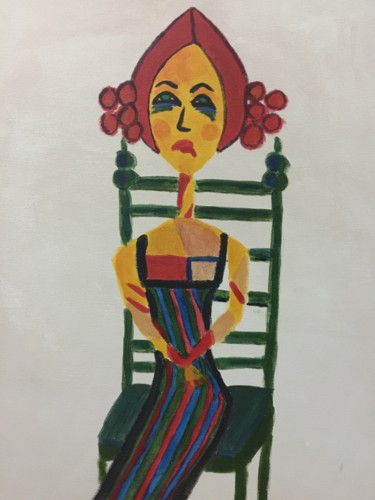 Painting titled "DORA MAAR" by Liana Branzas, Original Artwork, Acrylic