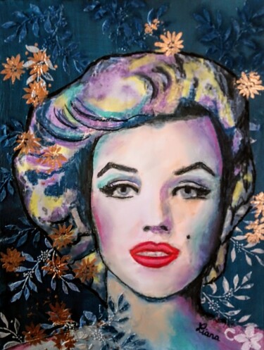 Grafika cyfrowa / sztuka generowana cyfrowo zatytułowany „Marilyn Monroe diva” autorstwa Liana Romeijn, Oryginalna praca, Ak…