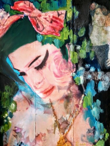 Arts numériques intitulée "Amy Winehouse" par Liana Romeijn, Œuvre d'art originale, Huile