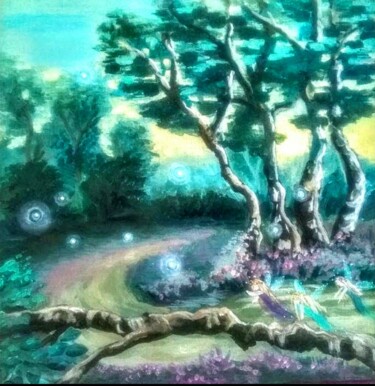 "A fairy forest." başlıklı Dijital Sanat Liana Romeijn tarafından, Orijinal sanat, Akrilik