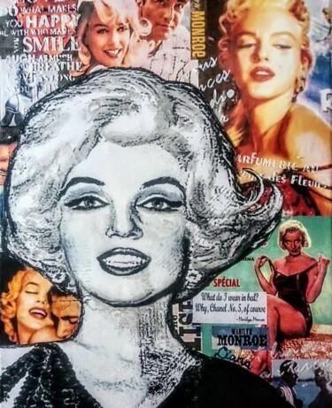 Digital Arts titled "Marilyn Monroe with…" by Liana Romeijn, Original Artwork, Acrylic
