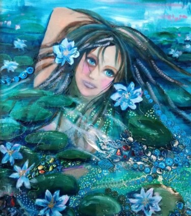 Цифровое искусство под названием "Waternymph Sophia" - Liana Romeijn, Подлинное произведение искусства, Цифровая живопись