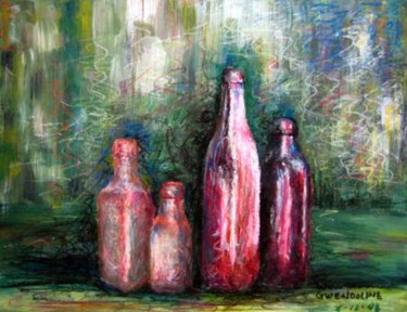 Painting titled "Bottles" by Gwen Liang, Original Artwork, Other