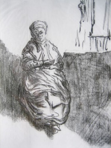 Drawing titled "salute_Rembrandt.jpg" by Gwen Liang, Original Artwork, Other