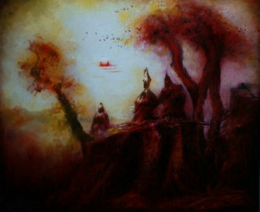 图画 标题为“树老了” 由山外山人, 原创艺术品