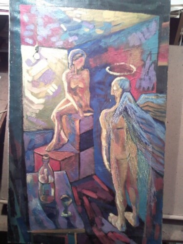 Картина под названием "Явление Ангела слеп…" - Liap-In-Art, Подлинное произведение искусства, Другой