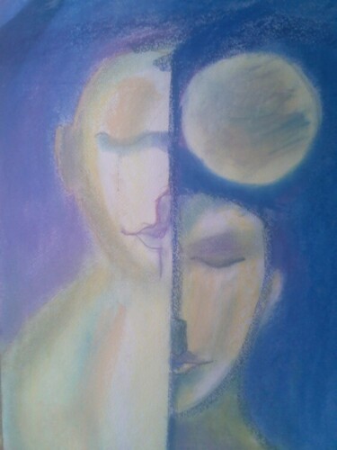 Картина под названием "Человек Полной Луны" - Liap-In-Art, Подлинное произведение искусства