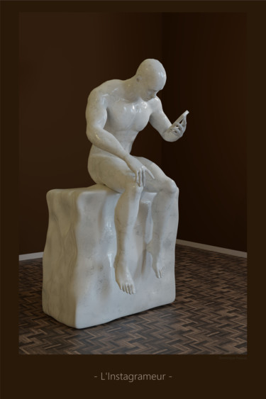 Digitale Kunst getiteld "L'Instagrameur" door Dominique Paquay, Origineel Kunstwerk, 3D-modellering