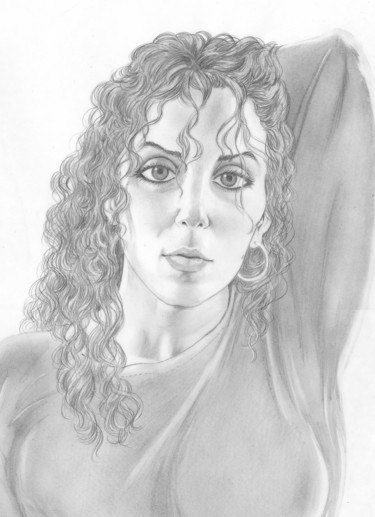 Drawing titled "Ojos-Myriam.jpg" by El Rudy, Original Artwork, Graphite