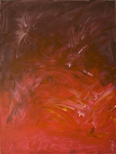Peinture intitulée "Rouge" par Liberyl, Œuvre d'art originale, Huile