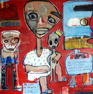 Painting titled "Le petit Prince." by Liby Lougue, Original Artwork, Acrylic