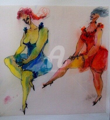 Painting titled "les dessous Chics" by Li Chen, Original Artwork